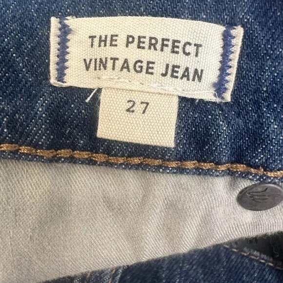 Madewell Sz 27 Perfect Vintage Jean Haight Wash Blue Stretch Denim High Rise - Picture 9 of 9